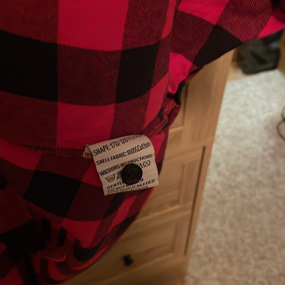 NWOT Matchstick cotton red/black checkered flann button down shirt, Size XXL - Picture 7 of 8